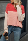 Round Neck Contrasting Long Sleeved T-Shirt