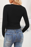 V-Neck Long Sleeved Slim Fit Base T-Shirt
