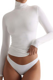 Slim Fit Long Sleeved High Neck Base Shirt
