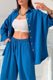 Long Sleeved Shirt And Haren Pants Two-Piece Set