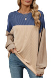 Round Neck Contrasting Long Sleeved T-Shirt