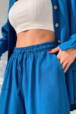 Long Sleeved Shirt And Haren Pants Two-Piece Set