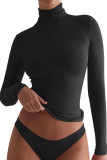 Slim Fit Long Sleeved High Neck Base Shirt