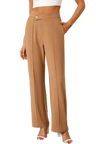 High Waisted Horn Straight Leg Pants