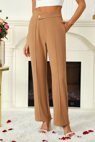High Waisted Horn Straight Leg Pants