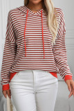 Striped Contrasting Long Sleeved Hoodie