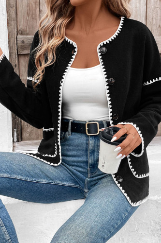 Loose Long Sleeved Fleece Jacket Cardigan