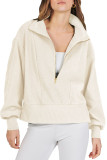 Half Zip Pullover Long Sleeved Sweatshirt