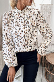 Fashionable Printed Lantern Long Sleeve Shirt