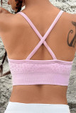Leopard Print Shock-Absorbing Gathering Yoga Vest