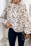 Fashionable Printed Lantern Long Sleeve Shirt