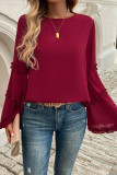 Flared Sleeve Loose Round Neck Shirt