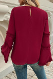 Flared Sleeve Loose Round Neck Shirt