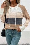 Long Sleeved Contrasting Hooded Sweater