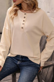 Waffle Solid Color Long Sleeved Shirt