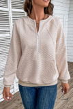 Long Sleeved Solid Color Hooded Sweatshirt