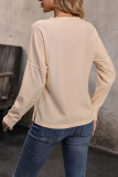 Waffle Solid Color Long Sleeved Shirt