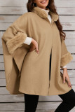 Retro Solid Color Loose Shawl Jacket Cloak