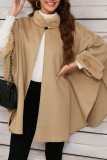 Retro Solid Color Loose Shawl Jacket Cloak
