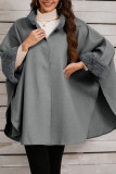 Retro Solid Color Loose Shawl Jacket Cloak