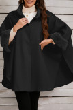 Retro Solid Color Loose Shawl Jacket Cloak