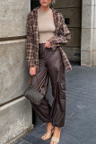 Retro Plaid Printed Loose Long Sleeve Shirt