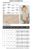 Slant Shoulder Knitted Slit Long Sleeved Dress
