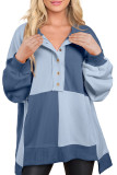 Casual Contrasting Long Sleeved Sweatshirt