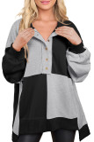 Casual Contrasting Long Sleeved Sweatshirt