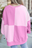 Casual Contrasting Long Sleeved Sweatshirt
