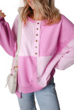 Casual Contrasting Long Sleeved Sweatshirt