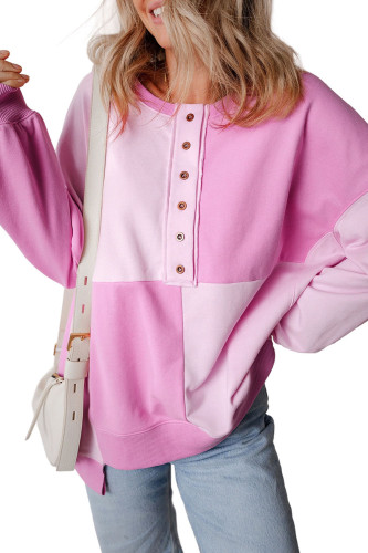 Casual Contrasting Long Sleeved Sweatshirt