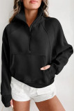 Versatile Stand Up Collar Long Sleeved Loose Hoodie