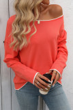 Core Spun Yarn Round Neck Long Sleeved Sweater