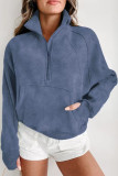 Versatile Stand Up Collar Long Sleeved Loose Hoodie