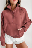 Versatile Stand Up Collar Long Sleeved Loose Hoodie