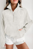 Versatile Stand Up Collar Long Sleeved Loose Hoodie