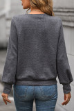 Solid Color Long Sleeved Round Neck Sweatshirt