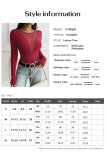 Sexy Deep V-Neck Long Sleeved T-Shirt