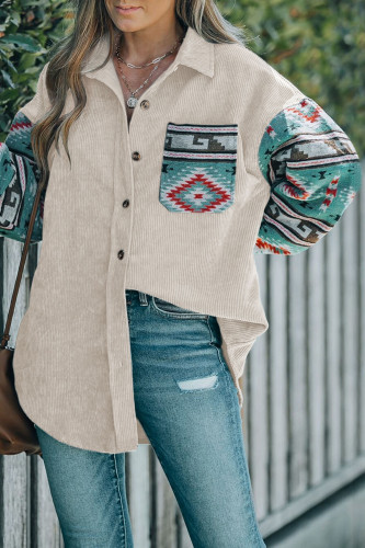 Ethnic Style Lapel Cardigan Long Sleeved Jacket