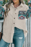 Ethnic Style Lapel Cardigan Long Sleeved Jacket