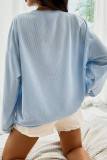Round Neck Loose Thread Printed Hoodie