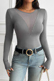 Sexy Deep V-Neck Long Sleeved T-Shirt