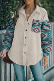 Ethnic Style Lapel Cardigan Long Sleeved Jacket