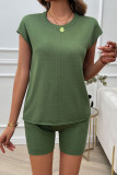 Macaron Color Short Sweater Two-Piece Set
