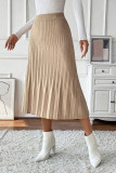 Commuter Versatile Solid Color Pleated Skirt
