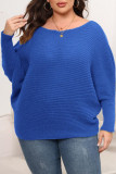Large Size Bat Sleeve One Shoulder Loose Sweater