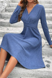 High Waist Slimming Long Sleeved Dress