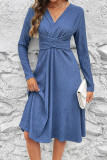 High Waist Slimming Long Sleeved Dress