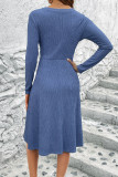 High Waist Slimming Long Sleeved Dress